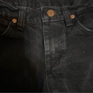 BOYS wrangler straight Black Jeans, sz 8